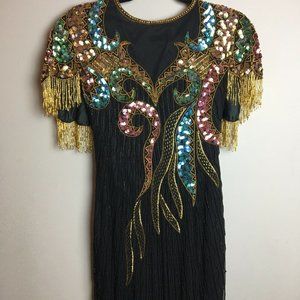 In Vogue Size 6 Floor Length Sequin Party Dress